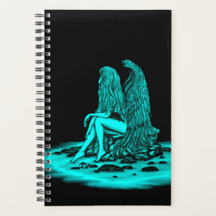Angel, perdu dans la pensée, noir et vert Design