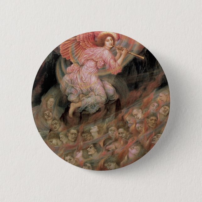 Angel Piping zu Soulen in Hell von Evelyn De Morga Button (Vorderseite)