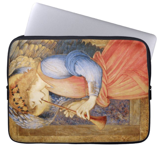 Angel Playing a Flageolet (von Edward Burne-Jones) Laptopschutzhülle (Vorderseite)
