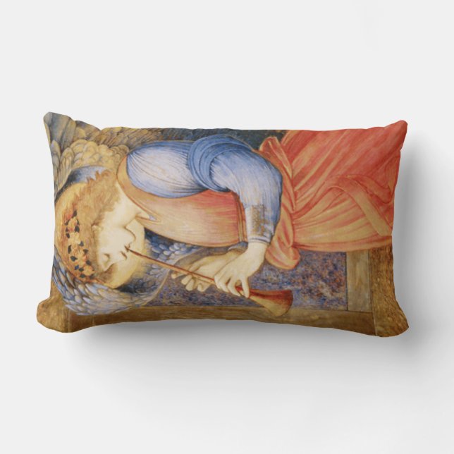 Angel Playing a Flageolet (von Edward Burne-Jones) Lendenkissen (Vorderseite)