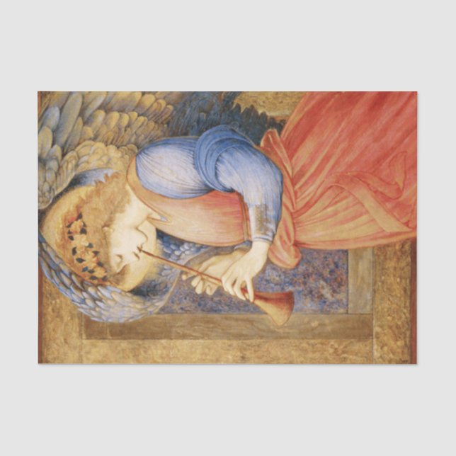 Angel Playing a Flageolet (von Edward Burne-Jones) Seidenpapier (Vorderseite)