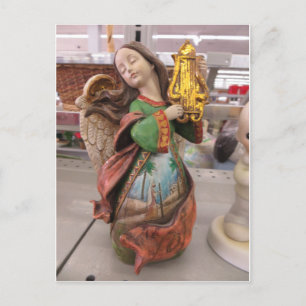Angel Playing Harp Postkarte
