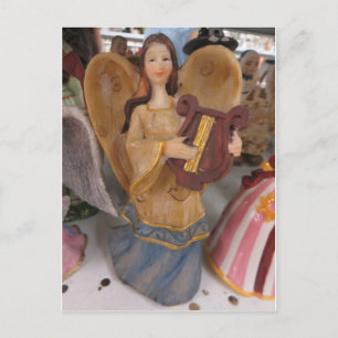 Angel Playing Harp Postkarte