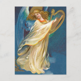 Angel Playing Music On A Harp Postkarte
