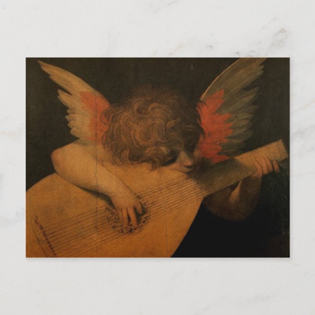 Angel Playing Postkarte (Vorderseite)