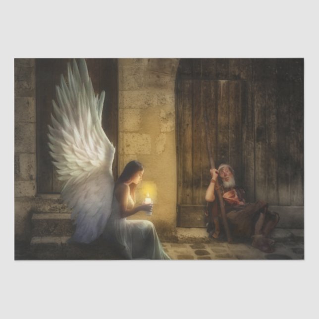 Angel Poor Man 15x20 Dekoupage Tissue Seidenpapier (Vorderseite)