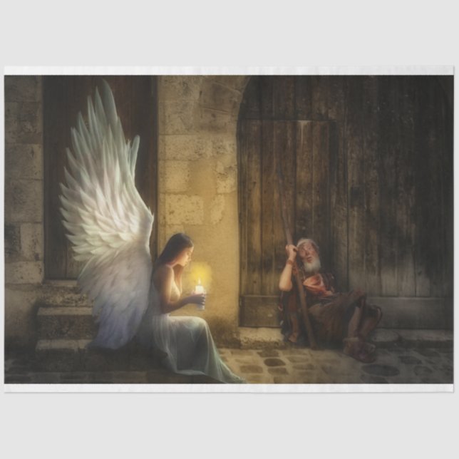 Angel Poor Man 20x30 Dekoupage Tissue Seidenpapier (Vorderseite)