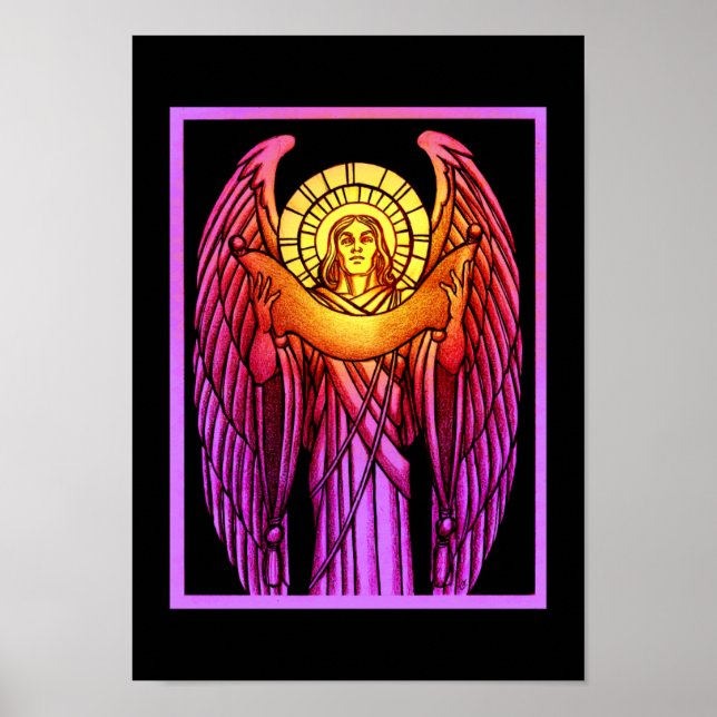 Angel-Poster aus Hartglas Poster (Vorne)