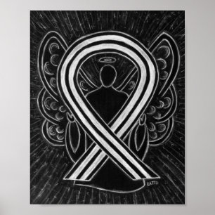 Angel Poster mit schwarzem und weißem Bewusstsein