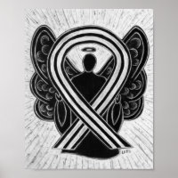 Angel Poster mit schwarzem und weißem Bewusstsein