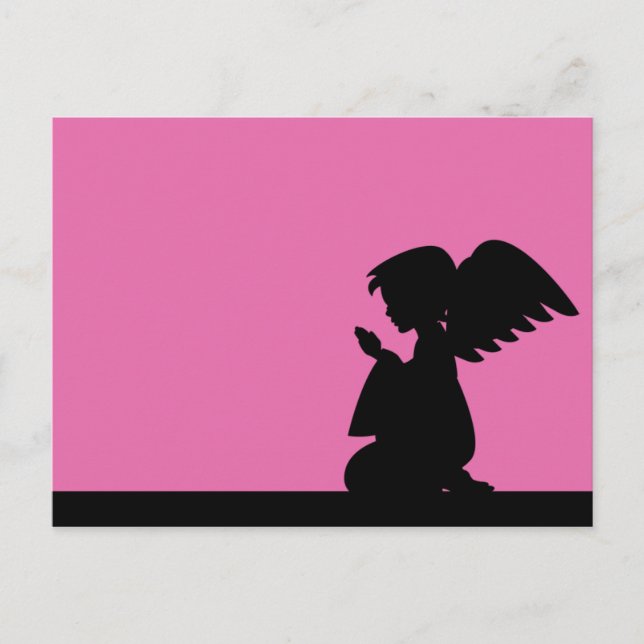 Angel Postkarte in Silhouette (Vorderseite)