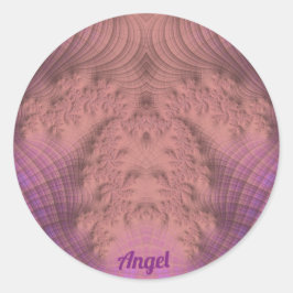 ANGEL~ rosa und Lila ~ ~ Runder Aufkleber