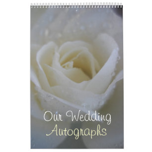 Angel Rose Wedding Autograph / Gästebuch Kalender