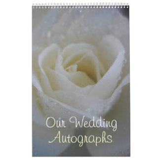 Angel Rose Wedding Autograph / Gästebuch Kalender