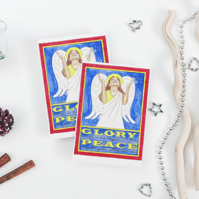 Angel Ruhm zu Gott Inspiration Postkarte (Von Creator hochgeladen)