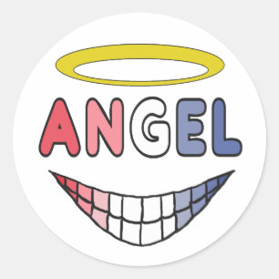 Angel Runder Aufkleber