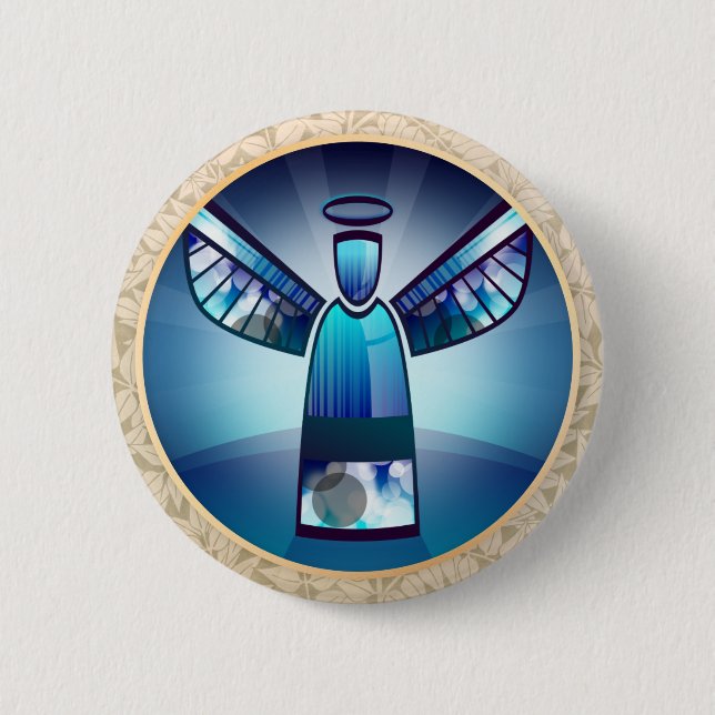 Angel: Schaltfläche "Blauer Engel-Pinback" Button (Vorderseite)