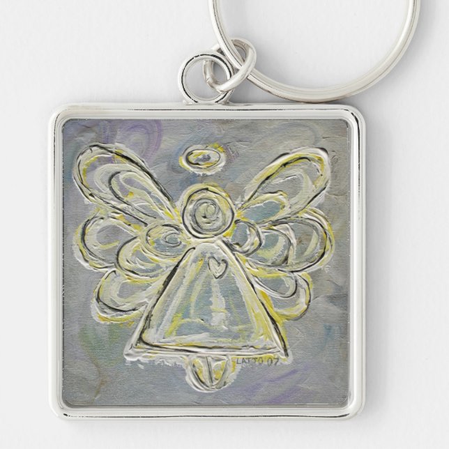 Angel-Schlüsselanhänger "White and Silver Light Gu Schlüsselanhänger (Vorne)