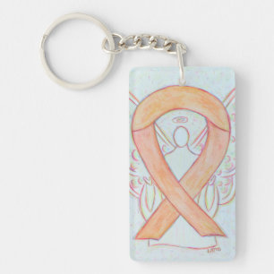 Angel-Schlüsselkette für das Peach Awareness Schlüsselanhänger