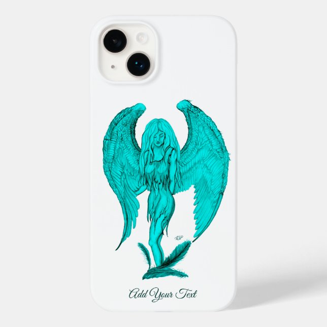 Angel , Schwarz und Grün Case-Mate iPhone 14 Plus Hülle (Rückseite)