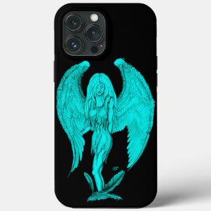 Angel , Schwarz und Grün iPhone 13 Pro Max Hülle