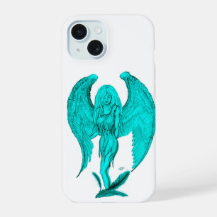 Angel , Schwarz und Grün iPhone 15 Hülle