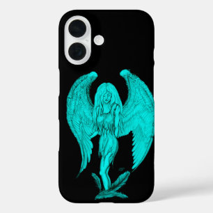 Angel , Schwarz und Grün iPhone 16 Hülle
