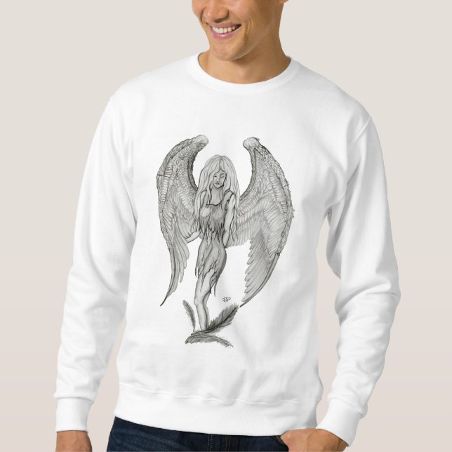 Angel, Schwarz und Weiß Sweatshirt (Vorderseite)