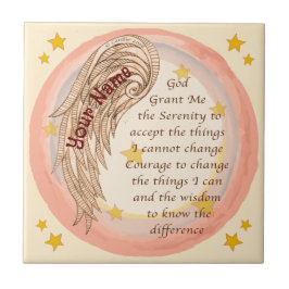 Angel Serenity Prayer Fliese