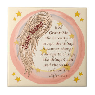 Angel Serenity Prayer Fliese