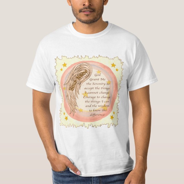 Angel Serenity Prayer  T-Shirt (Vorderseite)