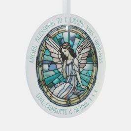 Angel Sessing Aquamarin und Aqua gefestigt Ornament Aus Glas