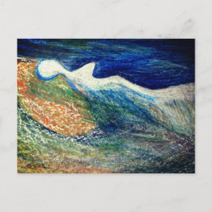 Angel Silhouette Abstrakt Art Postkarte