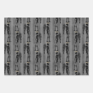 Angel Skelette Weihnachtswrapping Paper Geschenkpapier Set