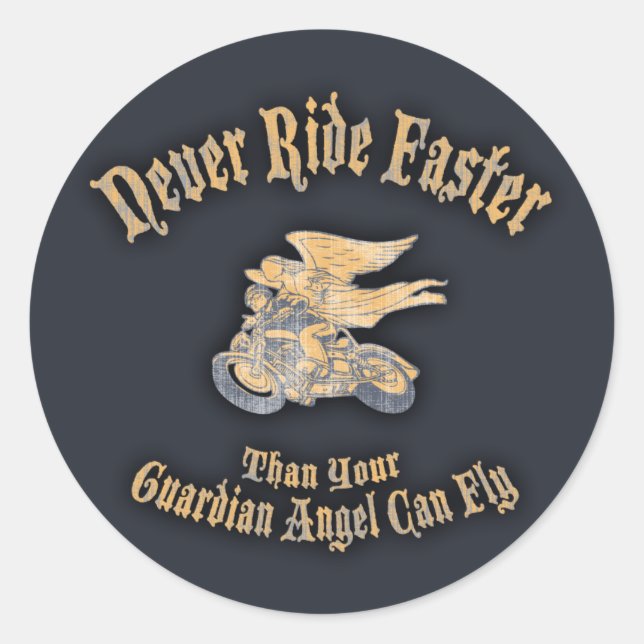 Angel Speed Runder Aufkleber (Vorderseite)