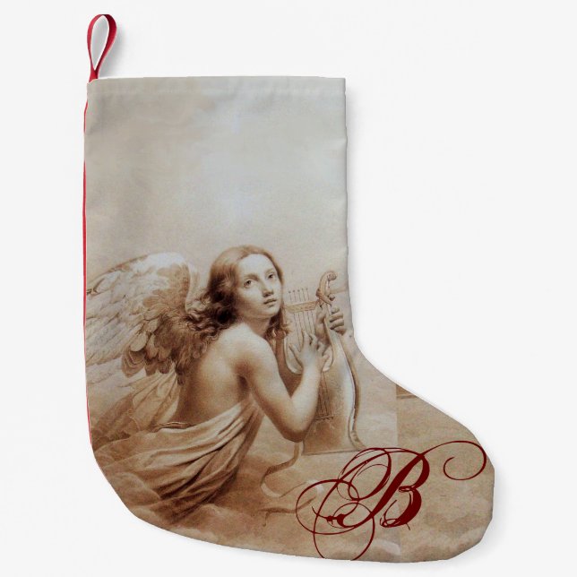 ANGEL SPIELEN LYRA ÜBER DAS KLOUDS MONOGRAM braun Kleiner Weihnachtsstrumpf (Vorderseite)