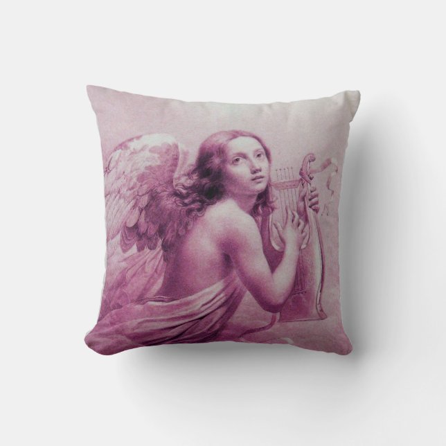 ANGEL SPIELEN LYRA ÜBER DEM KLOUDS Pink Kissen (Vorderseite)