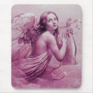 ANGEL SPIELEN LYRA ÜBER DEM KLOUDS Pink Mousepad