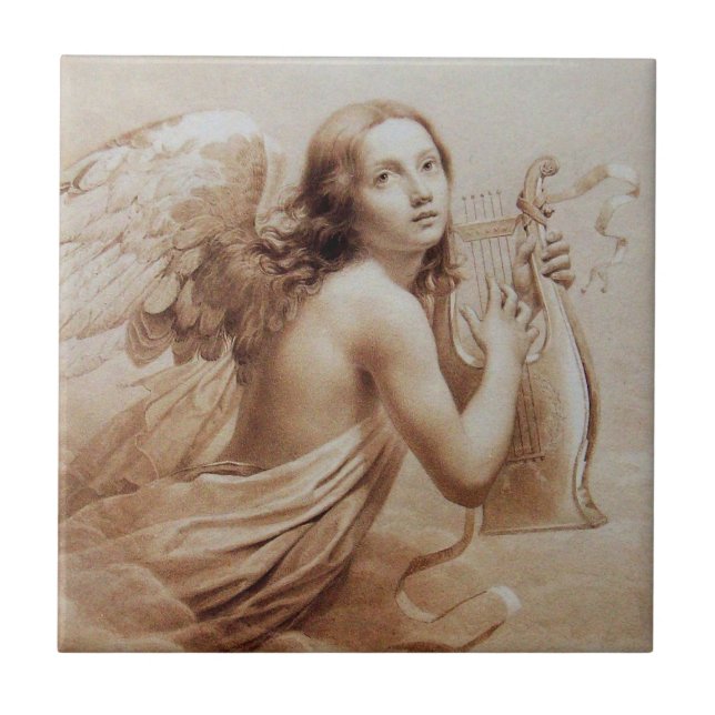 ANGEL SPIELEN LYRA ÜBER DIE KLOUDS FLIESE (Vorderseite)