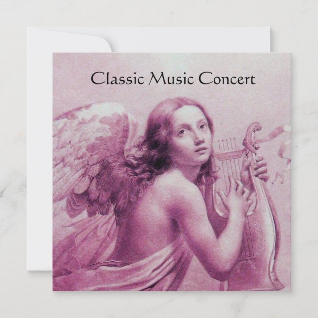 ANGEL SPIELEN LYRA ÜBER DIE KLOUDS, Monogramm Einladung (Vorderseite)