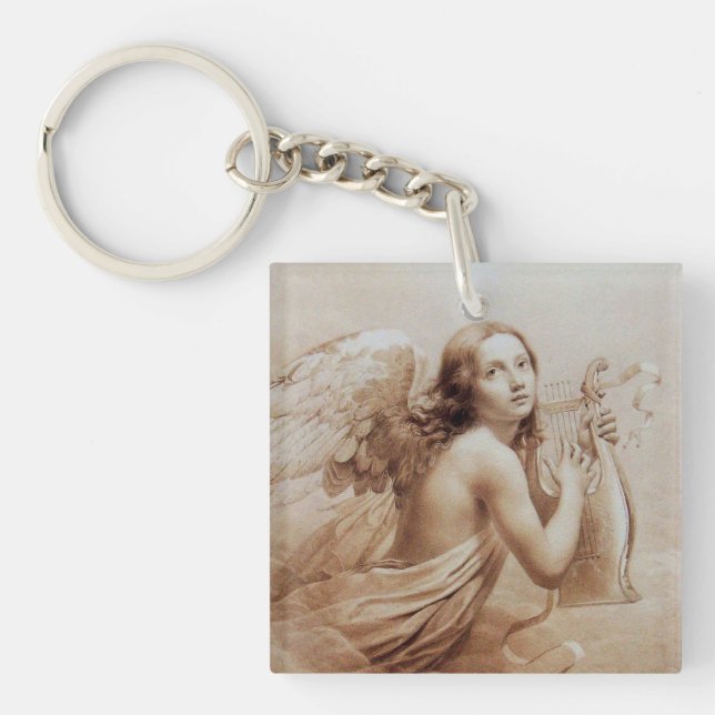 ANGEL SPIELEN LYRA ÜBER DIE KLOUDS SCHLÜSSELANHÄNGER (Vorderseite)