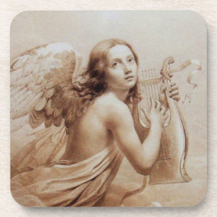 ANGEL SPIELEN LYRA ÜBER DIE KLOUTEN braun Untersetzer