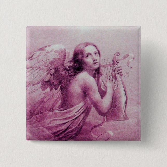 ANGEL SPIELEN LYRA ÜBER DIE KLOUTEN, rosa Button (Vorderseite)