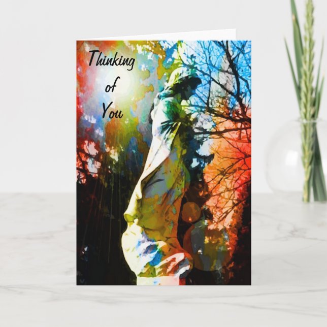 Angel Statue Denken Sie an Ihre Karte (Vorderseite)