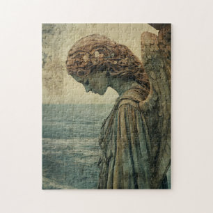 Angel Statue mit Patina