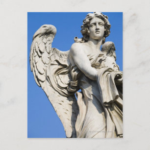 Angel statue Ponte Sant'Angelo, Rom, Italien Postkarte