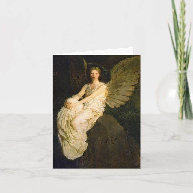 Angel, Stevenson Memorial von Abbott H. Thayer Dankeskarte (Vorderseite)