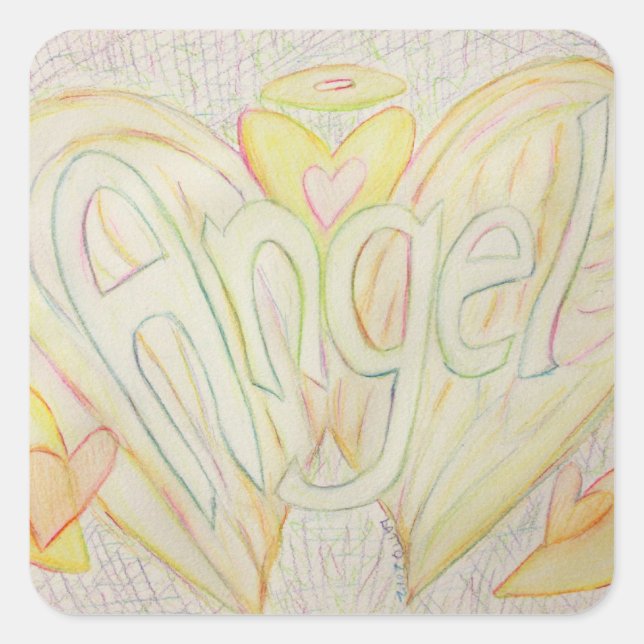 Angel Sticker für inspirierende Word-Art (Vorderseite)