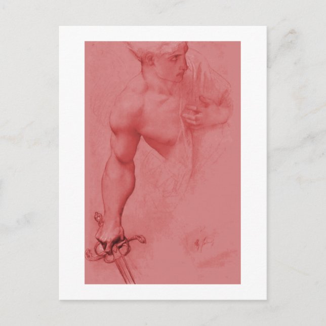 Angel-Studie von Cabanel Fine Art Zeichnend Postkarte (Vorderseite)