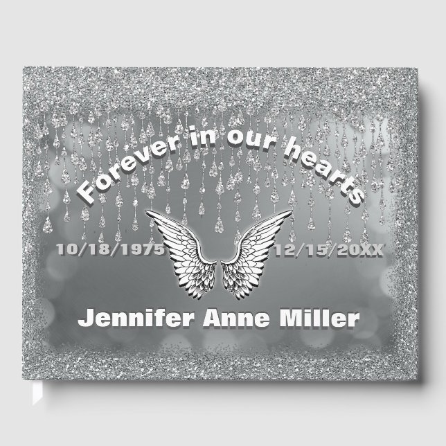Angel Tears Silver Memorial Gästebuch (Vorderseite)